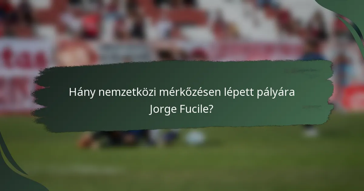 Hány nemzetközi mérkőzésen lépett pályára Jorge Fucile?