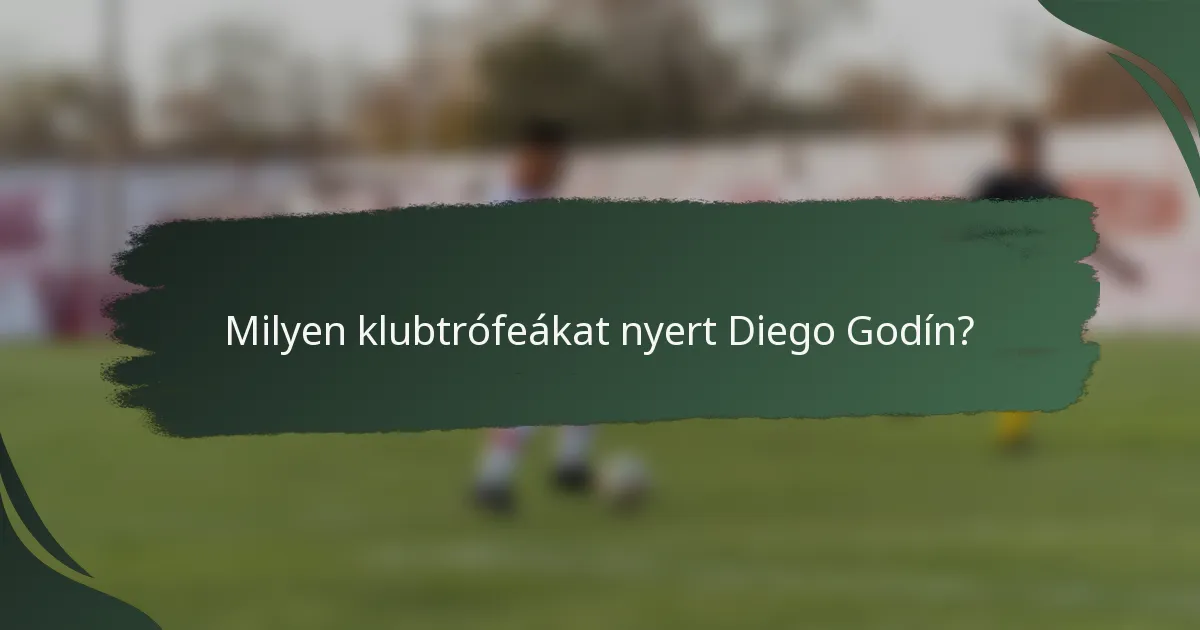 Milyen klubtrófeákat nyert Diego Godín?